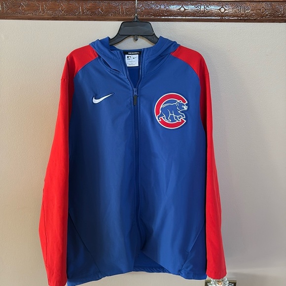 Nike men’s AUTHENTIC Chicago Cubs full zip up hoodie LOGO performance jacket XL - Picture 2 of 16